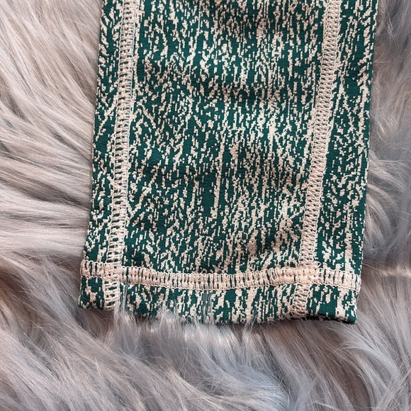 Buff Bunny Jacquard Teal High Rise Textured Leggings sz S - Picture 7 of 9